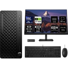 Hp Prodesk 4 Tower G1I Intel Core Ultra 5 225 Gt 1030 4gb 96GB Ram 1tb SSD 27" Fhd Freedos D36TQETP1038 Masaüstü Bilgisayar + Per4 USB Bellek