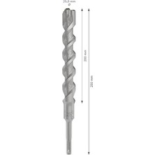 1x Pro Sds Plus-5x Kırıcı Delici Delme Ucu (Donatılı Beton, Beton, Ø 25,00 Mm, Professional Aksesuar Kırıcı Delici)