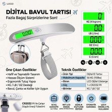 Skygo Dijital Bavul Tartısı LCD Ekranlı Taşınabilir Kompakt Hassas El Tartısı 50 kg Kapasiteli