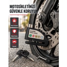 110 Db Alarmlı Disk Fren Kilidi Su Geçirmez Çelik Gövde Motosiklet Güvenlik Midastech