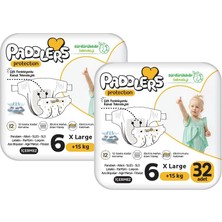 Protection Bebek Bezi 6 Numara X-Large (15+ Kg) 64 Adet – 2’li Jumbo Set, Maksimum Koruma