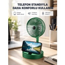 Taşınabilir Şarjlı Mini Fan – Katlanabilir Gövde, 3 Hız Kademesi Midastech