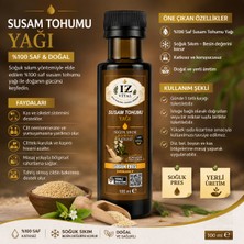 İz Vital Susam Tohumu Yağı 100 ml | %100 Saf, Katkısız, Soğuk Sıkım Susam Yağı | Yerli Üretim