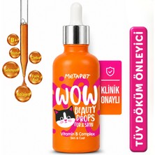 Metapet Kediler için Tüy Dökümü Önleyici, B Complex Vitaminleri Dökme Damlası, Tüy Dökülmesi Biotin ve Çinko