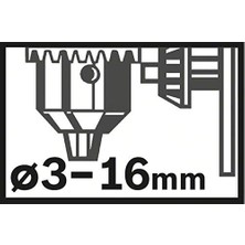 Aksesuar-R 1608571057 Matkap Kovanı Kavrayıcı Kadar 16 mm 3 – 16 Mm, 1,6 cm (0,625 Inç) – 16