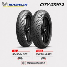 Michelin City Grip 2 90/90-14 52S - 100/90-14 57S Ön Arka Motosiklet Lastik Takımı