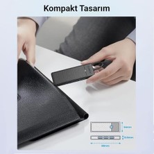 Type-C To 3.0 Tf Sd Kart Okuyucu 3 Portlu USB 3.0 Çoklayıcı Adaptör Siyah