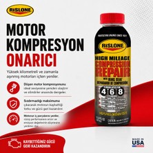 Rislone Motor Kompresyon Onarıcı 500 ml Yüksek Kilometreli Motorlar İçin Aşınmayı Yenileyen Yağ Katkısı
