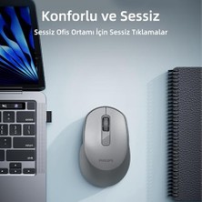 SPK7448 Bluetooth 5.2 ve 2.4ghz 1600DPI Sessiz Optik Kablosuz Mouse Siyah