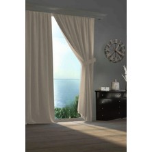 Goccia Home Blackout Karartma Tek Kanat Fon Perde Krem Krem