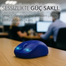 Inca IWM-311RM Sılent Wıreless Mouse Mavi Komple Rubber Soft Yüzey,sessiz Tuş,ergonomik Dizayn, Konforlu Dokunuş HISSI,1600DPI, USB Alıcı, 10M Çekim,uzun Pil Ömrü, Enerji Tasarrufu Uyku Modu