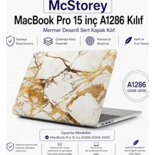 Macbook Pro Kılıf 15 Inç Marble A1286 (Eski Ethernet Girişli Model 2008-2012) ile Uyumlu Marble 03