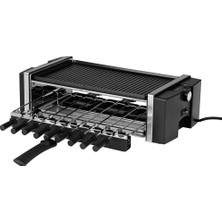 Maxxmee 3'ü 1 Arada Raclette Izgara Çevirme ve Klasik Raclette Izgara Kombinasyonu | Bir Sonraki Parti Büfesi Için Masa Izgarası | Nervürlü ve Pürüzsüz Yüzeyli Ters Çevrilebilir Izgara Plakası | 1200W