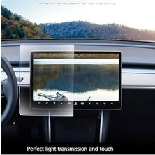 Tesla ile Uyumlu Model Y 15 Inç 2023 2024 Multimedya Auido Ekran Koruyucu Cam Film Çizilmez Araç Screen Protector