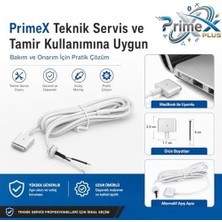 Px-Mac2 Magsafe 2 Güç Adaptörü Kablosu, Apple MacBook A1425 A1435 A1465 A1502 Uyumlu, 5 Pin T Stili Manyetik Şarj Tamir Kablosu, 45W 60W 85W Adaptör Için, 1.8 Metre