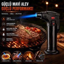 Kesene Ayarlanabilir Alev Pürmüz Çakmak 1300°C Turbo Jet Alevli Mangal Kamp Şömine Çakmağı  Pürmüz Çakmak