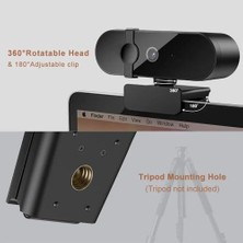 Webcam 4K Konferans Kamera Gizlilik Bandı Dahili Mikrofon Chat Görüntülü Sohbet Yayın Kamerası Hd Video Web Kamerası 813