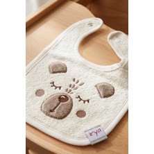 İrya Teddy %100 Pamuk Bebek Önlüğü Krem