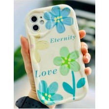 Iphone 11 ile Uyumlu Dalgalı Eternity Tasarımlı Baskılı Esnek Silikon Kılıf