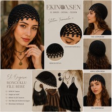 Ekinoksen Bohem Boncuklu File Detaylı Bandana,bere,şapka