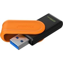 S USB Bellek - 256GB - USB 3.2 Gen 1 - USB Tip A - Siyah/turuncu