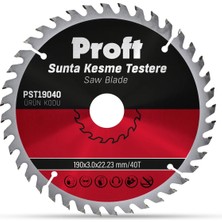 Proft Sunta Kesme Testere 190X3.0 40T (1 ADET)
