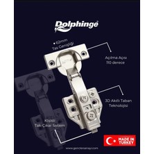 Dolphinge Dolphınge 3D Tas Menteşe Düz