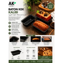 Ak Avm Baton Kek Kalıbı Yapışmaz Karbon Çelik Ekmek Kalıbı Fırın Kek Kalıbı Siyah
