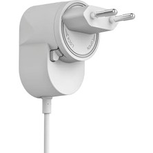 Yale - Ac Güç Adaptörü - SV-VDBAC-1A-V1 | Yale Akıllı Görüntülü Kapı Zili ile Uyumlu | Kesintisiz Güç Kaynağı | 8m Kablo | Maça Konektör | Iç Mekan Prizden Enerji Alır |