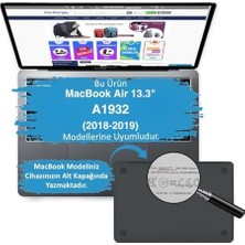 Macbook Air 13 Inç Uyumlu M1 Kılıf Mat Koruyucu Sert Kapak A1932 Touchıd 2018-2019 Yılı Bebe Mavisi