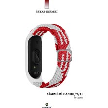 Conocer Xiaomi Mi Band 8/9/10 Uyumlu Yeni Tasarım Mikrofiber Dokuma Hasır Kordon Kayış