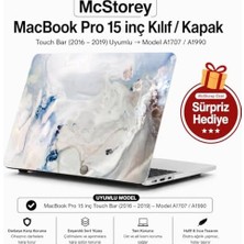 MacBook Pro 15 Mermer Desenli Kılıf A1707 A1990 Uyumlu Baskılı Sert Kılıf Ince Hafif Koruyucu Kapak R-39