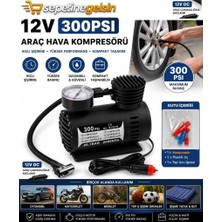 Sepetine Gelsin Sepetinegelsin Taşınabilir Oto Hava Kompresörü Çakmaklık Ile Çalışır 12V 300 Psi