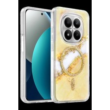 Herşey Trend Herşeytrend Onegif Xiaomi Redmi Note 15 4g Lotus Simli Magsafe Kapak - Gümüş