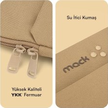 Mack MCE-1503 14.1" Eco Çevre Dostu 13-14 Inç Yeni MacBook Pro Için Kılıf, Aksesuar Bölmeli Laptop Kılıfı, Ykk Fermuarlı Notebook & Tablet Kılıfı, Camel