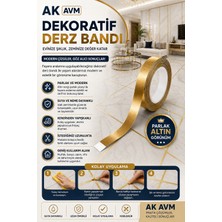 Ak Avm Dekoratif Derz Bandı Kendinden Yapışkanlı Fayans Derz Şeridi Altın Renk
