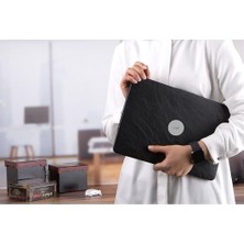 MacBook Air M1 Kılıfı A2337 A2179 A1932 Uyumlu Premium Deri Kaplama Hard Case 13.3 Inç Sert Koruyucu Kapak Siyah
