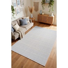 Koza Home Vivaldi Mavi Bej Tozumaz Halı Kilim Salon Oturma Odası Yolluk Yatak Odası Koridor Halısı A0053C, 48 x 80