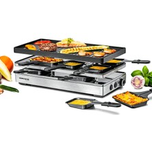 Rommelsbacher Pizza Raclette Rcp 1800, Ters Çevrilebilir Plaka (Izgara Deseni/krep), Pizza Fonksiyonu, Seramik Yapışmaz Kaplama (Pfas Içermez), 2 M Kablo, Açma/kapama Düğmesi, Sıcaklık Kontrolü