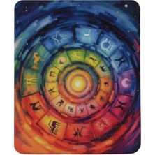 Baskılı Desenli Renkli Tip Kaymaz Taban Optik Bilgisayar Notebook Mouse Pad Maus Pad (Astroloji)