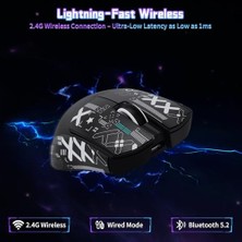 Attack Shark X11 Se Kablosuz Gaming Mouse – Pixart PAW3311 Sensör, 22000 Dpı, Bt/2.4g/kablolu Üçlü Mod, 65 Saat Pil Ömrü, Ofis ve Oyun Kullanımı Için Uygun, Windows/xbox/ps/mac Uyumlu – Black