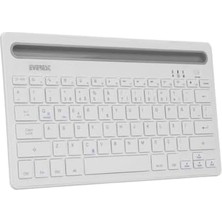 Everest KB-BT82 Q Kablosuz Beyaz/gümüş Mac/win//ıos Uyumlu Bluetooth Ultra Ince