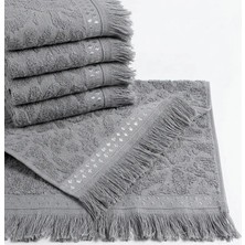 Botti Home %100 Pamuk Jakarlı 5’li Mutfak Havlusu Seti, Lavabo Kenarı Misafir El Havlusu 30 × 45 cm, Çeyizlik Küçük Boy 5 Parça El Havlusu
