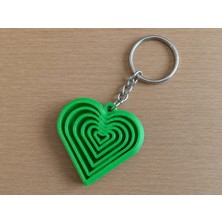 Alvera Kalp Fidget Anahtarlık – Hareketli Stres Oyuncağı ve Çanta Süsü - Yeşil