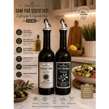 Trend Home Life Amber 2'li 750 ml Zeytinyağı ve Sıvıyağ Şişesi Yağdanlık Yağlık YENİ11YAĞLIK750ML