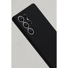 & Aksesuar  Galaxy S25 Ultra ile Uyumlu Içi Kadife Kamera Korumalı Lansman Silikon Kılıf Ince Yapılı Tam Koruma Sağlayan Kamera Korumalı Kılıf (Siyah)