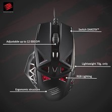 Mad Catz MM04DCINBL000-0 Kablolu Oyun Faresi Optik Ergonomik Siyah