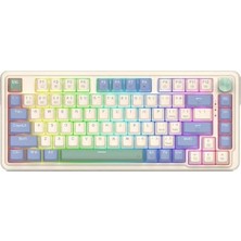 Ucal Pro K673CPG-RGB-PRO Beyaz Kablosuz Klavye