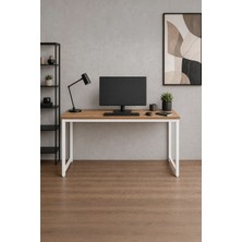 Wadlex Çam Beyaz Çalışma Masası Minimal Bilgisayar Masası Ofis ve Ev Için Modern Masa