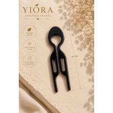 Yiora Kadın Nostaljik Desenli Kaydırmaz Dayanıklı Fransız Model French Pin Topuz Tokası Küçük Boy 9cm